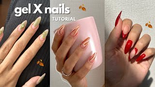 how to do gel x nails like a PRO ✨ fall nails 2023 [upl. by Mandelbaum]