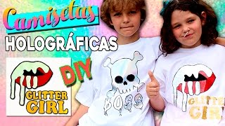 CAMISETAS personalizadas HOLOGRÁFICAS  Estampado VINILO TEXTIL termotransferible [upl. by Cedar780]