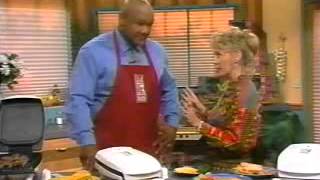 1996 George Foremans Lean Mean Fat Reducing Grilling Machine Infomercial Part 2 [upl. by Uliram201]