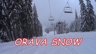 Narty  Orava Snow  ośrodek narciarski na Słowacji trasa czarna czerwona niebieska Super jazda [upl. by Singer712]