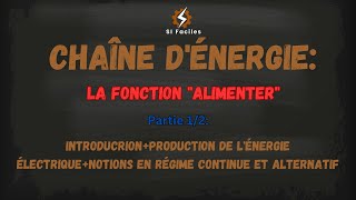 Chaîne dénergie La fonction «Alimenter» partie12 TCT 2SMB [upl. by Aleen]