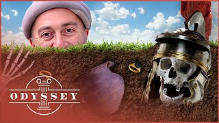 The Buried Mysteries Of The Roman Cemetery Beneath Hadrians Wall  Time Team  Odyssey [upl. by Enyalaj]