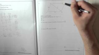 Edexcel GCSE Paper 1 June 2013 Question 27  Vectors [upl. by Klos]