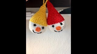 Tuto décoration de Noël  bonhomme de neige amigurumi au crochet ☃️ très facile à réaliser [upl. by Labana]