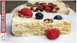 Carlota de limón y galletas María con frutos rojos [upl. by Meriel]