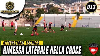 ESORDIENTI CALCIO RIMESSA LATERALE NELLA CROCE  SCUOLA CALCIO [upl. by Delanie168]