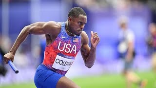 US mens 4x100m relay team disqualified  Paris Olympics 2024 [upl. by Eneryt]