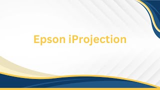 Epson iProjection طريقة استخدام برنامج [upl. by Eimme]