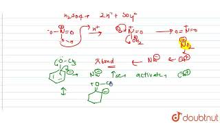 Name the products obtained when anisole is treated with a mixture of conc HNO3 and conc H [upl. by Yraek]