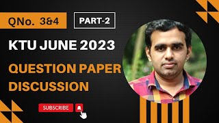 KTU JUNE 2023  PART 2  QNo 3 amp 4  QUESTION PAPER DISCUSSION  EST 110 ENGINEERING GRAPHICS [upl. by Tsugua]