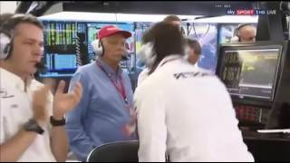 Toto Wolffs Reaction After Bottas Passes Hamilton at the last corner of the  F1 2017 Hungarian GP [upl. by Ronald650]