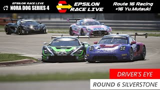 EPSILON RACE LIVE NORA DOG SERIES 4 Rd6 Silverstone Drivers Eye【AssettoCorsaCompetizione】 [upl. by Airemahs]