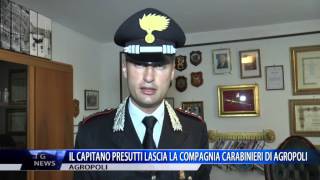 AGROPOLI IL CAPITANO PRESUTTI LASCIA LA COMPAGNIA CARABINIERI DI AGROPOLI [upl. by Refotsirk]