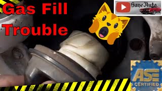 Why does gas spit burp or spew out when filling your car with fuel [upl. by Anderea729]