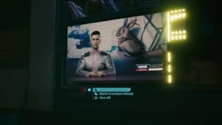 Cyberpunk 2077  Watching TV Channels at Vs Apartment and theyre actually good LOL [upl. by Sahc]