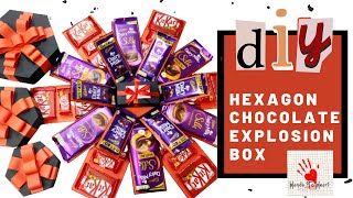 DIY Hexagon Chocolate Explosion Box  Handmade Gift Ideas  How To  Easy  On Demand tutorial [upl. by Wertz]