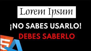 🔴Cómo Poner LOREM IPSUM con HTML en Visual Studio Code [upl. by Jordan]