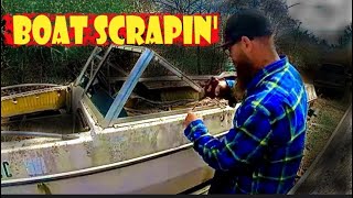 LETS GO SCRAPPING Scrapping out an inboard boat and more [upl. by Etteniuqna531]