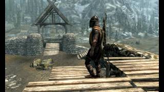 Skyrim Archery Ultra Long Range Shot At Draw Distance Limit [upl. by Rumpf]