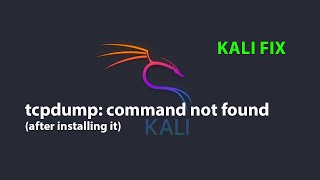 KALI FIX tcpdump command not found [upl. by Namreh]