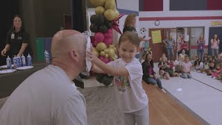 Kids in Pearland ISD get to throw pie in superintendents face [upl. by Ellary263]