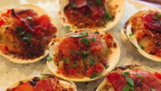 Super Bowl Party Recipe Clams Casino Appetizers [upl. by Shinberg]