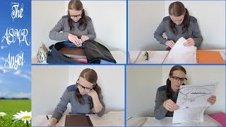 Study With Me Roleplay 📚 ASMR Page Turning Inaudible Whispering [upl. by Marielle]