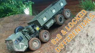 RC Army Truck Trial 8x8  HEMTT Oshkosh M977 [upl. by Aneev674]