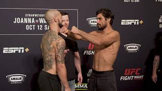 UFC Tampa Cub Swanson vs Kron Gracie WeighIn Staredown  MMA Fighting [upl. by Eleni]