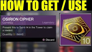 How to Get quotOsirion Cipherquot Destiny 2 get Free Adepts in trials of Osiris [upl. by Amliv]