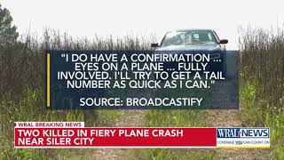 Two killed in fiery plane crash near Siler City [upl. by Etsirk]