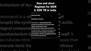 NEW AND SHORT DURATION REGIMEN FOR MDR AND XDR TB IN INDIA  criticalcare iculife tbtreatment [upl. by Leonidas]