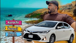 Karachi to sandspit beachi  corolla fuel average  trips detail azizam ❣️ [upl. by Corron]