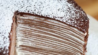 Chocolate Crepe Cake [upl. by Etnomaj]