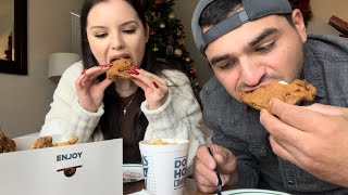 CHURCHS CHICKEN MUKBANG [upl. by Darum822]