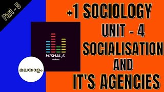 1 Sociology  Unit  4  Part  5  Socialisation and its Agencies  Malayalam [upl. by Odel]