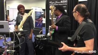 NAMM 2016 André Berry amp Nate Phillips amp Wayne Jones Jam at Wayne Jones Audio Booth [upl. by Erdnassak]