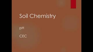 Soil Chemistry Introduction [upl. by Kenzi]