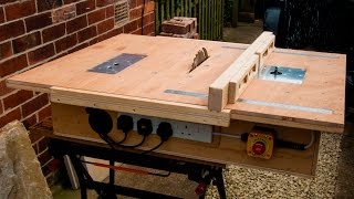 Homemade table saw with built in router and inverted jigsaw 3 in 1 [upl. by Ahtamat]