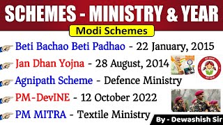 Government Schemes 2014 to 2023 Current Affairs  Current Affairs 2023  All Schemes  Dewashish Sir [upl. by Anett]