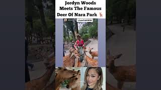 Jordyn Woods Meets The Sika Deer Of Nara Park  Celebrity Animal Interactions amp Encounters Video [upl. by Erlinna329]