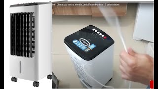 Climatizador Britânia BCL04FI Climatiza Ioniza Ventila Umidifica e Purifica  3 Velocidades [upl. by Enajyram]