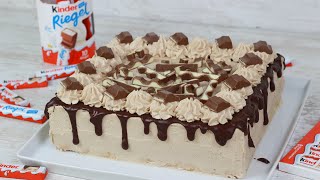 Kinderschokoladen Torte OHNE Backen mit nur 5 Zutaten I Kinderriegel Torte [upl. by Sosanna48]