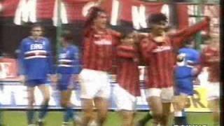 Milan 51 Sampdoria  Campionato 199192 [upl. by Acissey482]