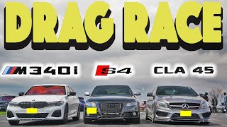 Tuner Battle BMW M340i XDrive vs Audi S4 vs Mercedes Benz CLA 45S AMG There is a gaaaaap [upl. by Alyks919]