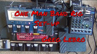 Roland GR55 Guitar SynthBoss RC300 Loop Station Rig Set Up One Man Band Greg Lebro [upl. by Teresa]