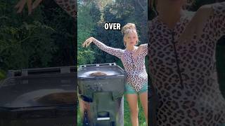 Trash can cold plunge ✅ coldplunge icequeen icebath wifey funny prank hubby shorts [upl. by Nuyh]