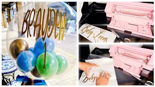 Balloon DIY  How to Personalise A Balloon  Use Silhouette or Cricut Machine Theory Episode 1 [upl. by Aynekal]