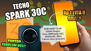 TECNO SPARK 30C Harga dan Spesifikasi – RAM 12GB Sejutaan 120Hz Display Helio G81 IP54 NFC [upl. by Bremen488]