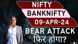 Nifty Prediction and Bank Nifty Analysis for Tuesday  9 April 24  Bank NIFTY Tomorrow [upl. by Airdnaz754]